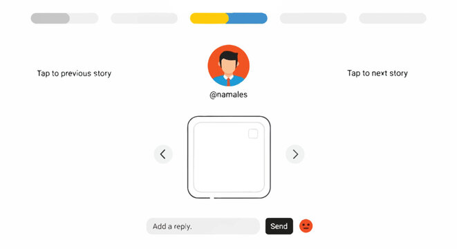 A person shares a story on a social media platform with profile picture