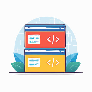 Coding and Web Development Concept