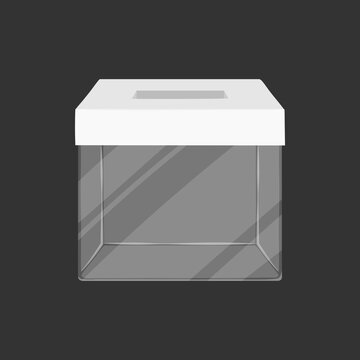Minimalist transparent donation box element