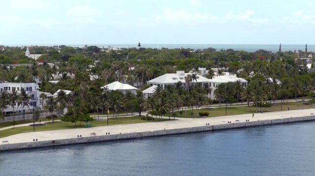 Truman Waterfront Park Key West Florida aerial video