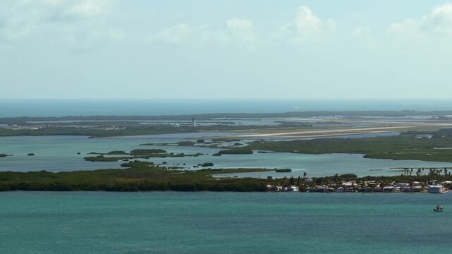 Aerial telephoto panorama US Naval Air Station Key West Florida 2026