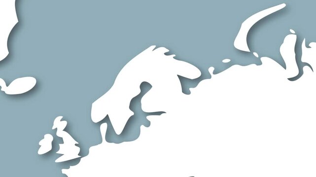 Finland Map Emerging from World Map Animation with Smooth Zoom Effect