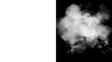 Atmospheric white smoke cloud on black background, ethereal steam texture for overlay, realistic fog and mist vapor effect for cinematic compositing © Anamul