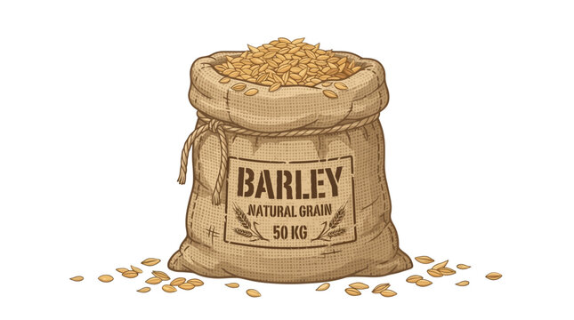 Bag of Barley Grains.