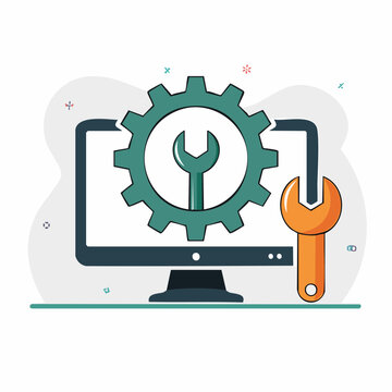 Computer Repair and Technical Support Concept
