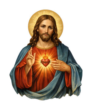 PNG Sacred Heart religious illustration.