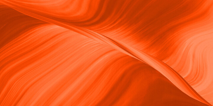 Abstract orange gradient background with a dynamic composition of diagonal lines that divide the image and create a texture that resembles an abstract sandstone canyon.
