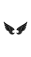 Obraz premium Black Wings Symbol Icon Graphic Design.