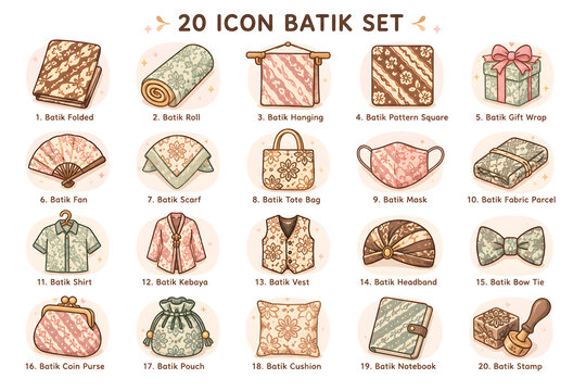 Traditional Indonesian Batik Pattern Seamless Texture Design