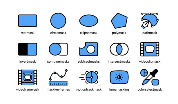 Mask and selection icons showing mask types and editing tools