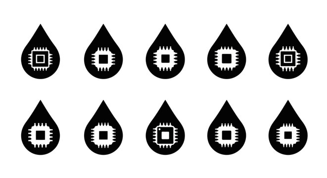 Collection of unique teardrop shaped icons.