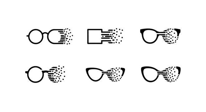Black and white illustration of glasses.