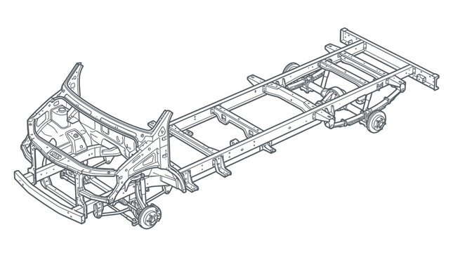 Car Chassis Without Body.