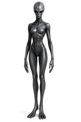 Fototapeta premium Tall Grey Female Full Body