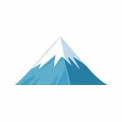 Fototapeta premium Stylized Snow-Capped Mountain Peak