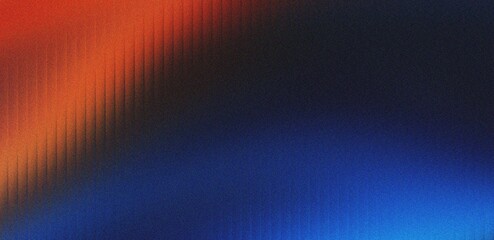 Abstract background featuring striking gradient shift from fiery orange to deep blue with fine vertical line texture for modern digital artistic visual design projects now. © Ontime Resource