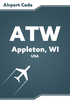ATW - Appleton, WI - USA. Illustration with IATA Airport Code