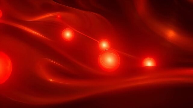 Glowing Red Orbs and Wavy Textures