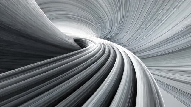 Abstract Swirling Patterns in Monochrome Shades of Gray and White