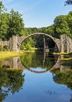 Rakotzbr&uuml;cke, Devils Bridge, Azalea and Rhododendron Park Kromlau, Germany