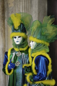 Two masks at carneval in Venice, Italy