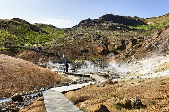 Selt&uacute;n, high temperature area Kr&yacute;suv&iacute;k, Krisuvik, peninsula Reykjanes, near Reykjavik, Iceland