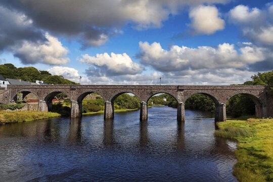 Bridge over the River Black Oak, Seven Arches Bridge, Newport, Mayo, Connacht, Ireland
