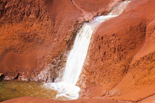 Waterfall at Waimea Canyon, Kauai, Hawaii, USA
