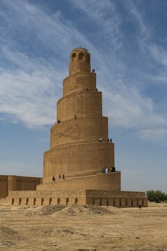 Spiral minaret of the Great Mosque of Samarra, Unesco site, Samarra, Iraq