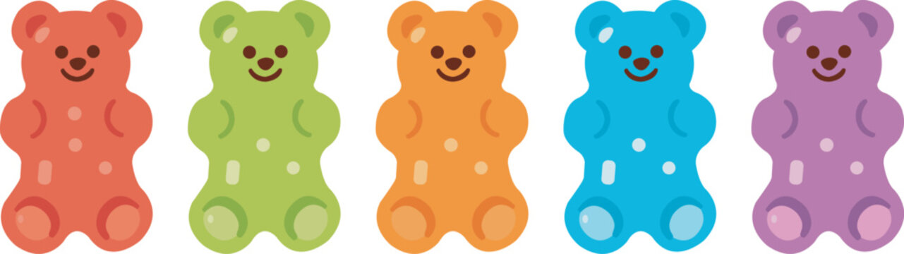 set of gummy bear candy