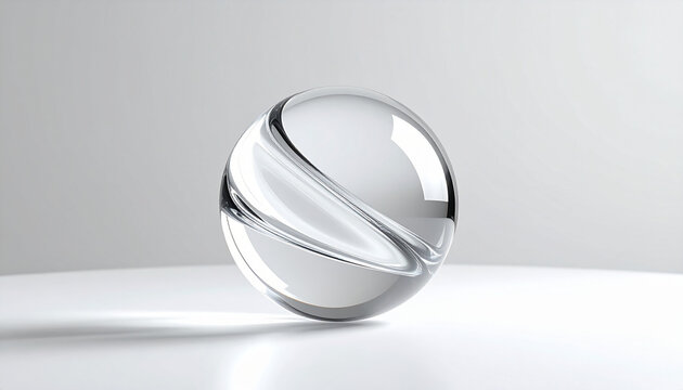 Esfera transparente com superf&iacute;cie refletora