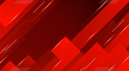 Red futuristic technology abstract background. Suitable for banners and posters. © DennyDesign