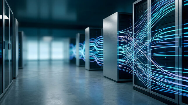 a row of servers