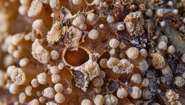 Macro Mold and Fungal Texture Background