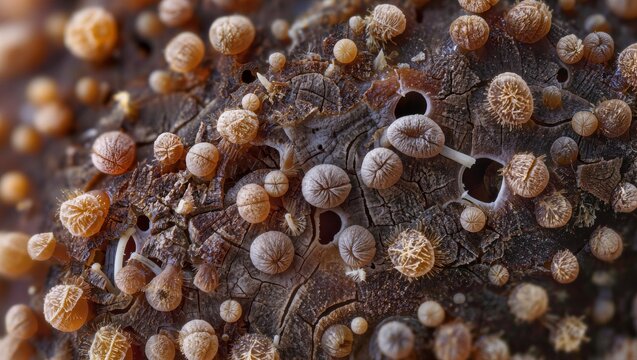 Macro Mold and Fungal Texture Background