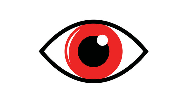 Abstract Red Eye Vision Symbol