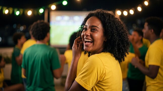 Happy Group of Black Female Friends Laughing and Cheering Together in a Cozy Living Room