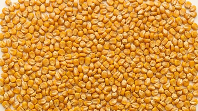 Full frame texture of dried yellow corn kernels as food background