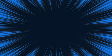Fototapeta premium Abstract Blue Rays Background with Glowing Light Burst and Star Energy Design