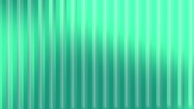 A vibrant teal and green glowing vertical stripe pattern with neon light waves forming a futuristic digital abstract background