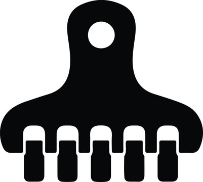 Silhouette design of a manual handheld muscle massage roller tool vector