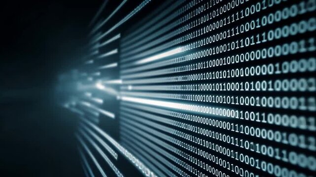 Abstract Representation of Digital Data Design with Binary Code