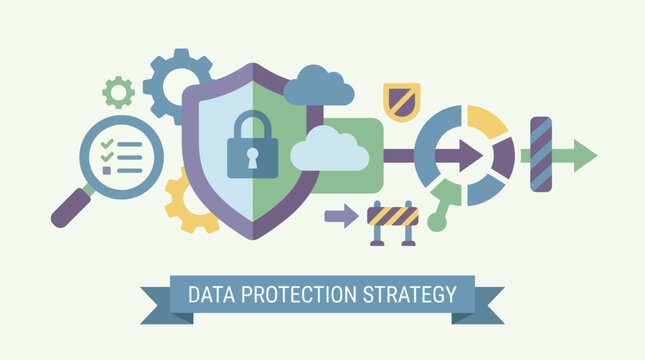 Data Protection Strategy Security Concept.