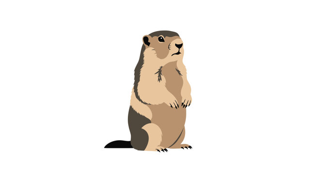 Marmot standing on hind legs.