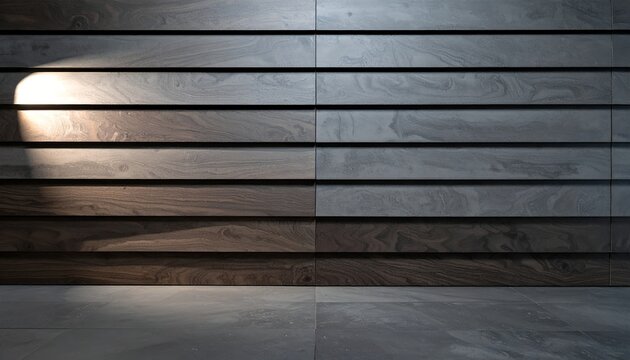 Moody low-key lighting on SHERA wood plank cladding, deep shadows between plank grooves, single soft key light from left, dramatic contrast