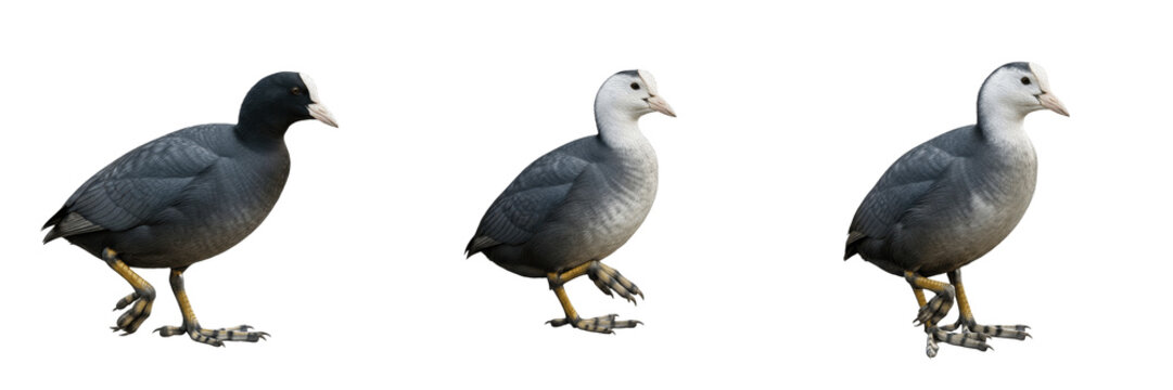 White coot, Fulica americana, pale plumage, Rallidae, leucistic waterbird variant photography, gruiform specimen, freshwater lake ecosystem habitat, wetland wildlife nature observation, ornithology