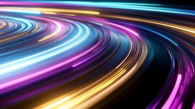 虹色に光る曲線