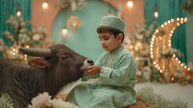 Royal Eid al-Adha Festival with Elegant Animals
Colorful Eid al-Adha Mubarak Animal Market Vibes
Traditional Eid al-Adha with Graceful Goats and Camels
