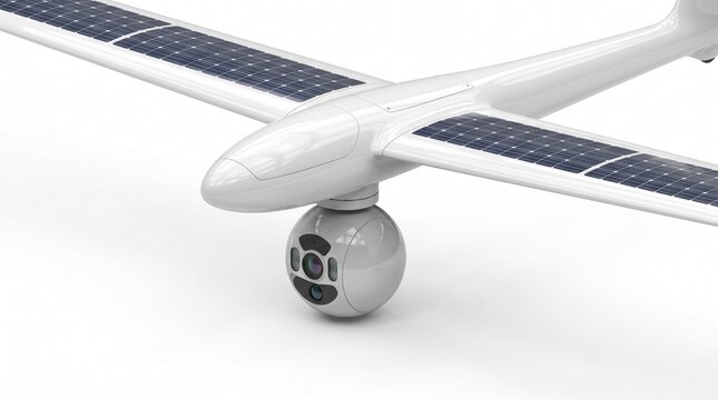 Autonomous Solar-Powered Fixed-Wing UAV Drone with Surveillance Gimbal Camera