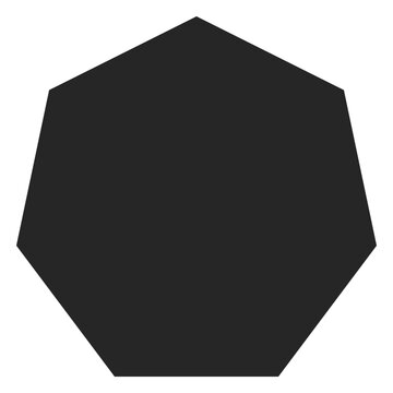 Modern minimalist dark gray heptagon polygon vector graphic, a versatile geometric shape icon ideal for web design and app interfaces on adobe stock, reflecting a clean SVG concept